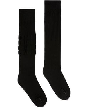 Thom Browne Sheer Knee-High Socks - Black