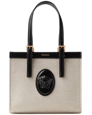 Versace Mini Rivière Medusa Cameo Tote Bag - White