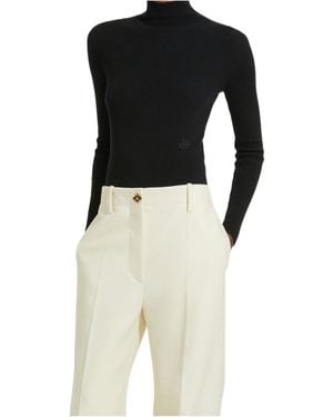 Patou Turtleneck Merino Knit Sweater - Multicolor