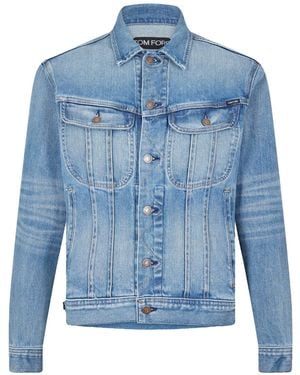 Tom Ford Casual Denim Jacket - Blue