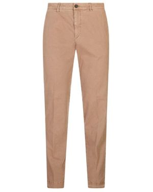 Peserico Slim-Fit Turn-Up Pants - Natural