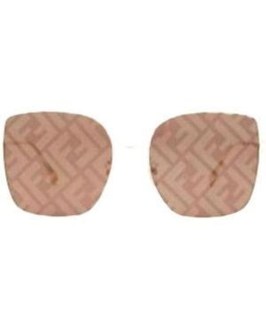 Fendi Eyewear Oversized Frame Sunglasses - Pink