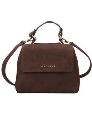 Orciani Logo-Embellished Shoulder Bag - Brown