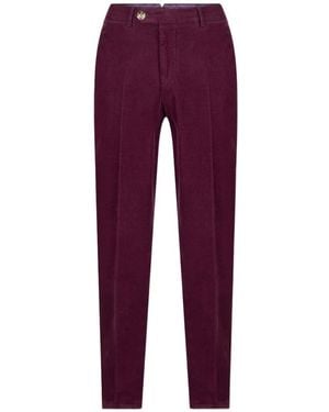 Brunello Cucinelli Casual Trousers With Belt Loops - Purple