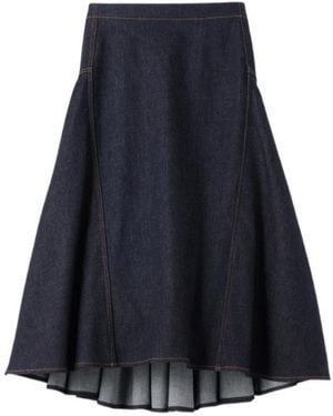 Jacquemus Denim Stitch Detailed Skirt - Blue
