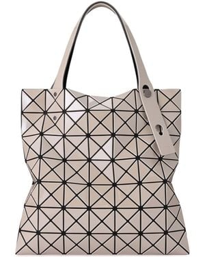 Issey Miyake Geometric-Pattern Tote Bag - White