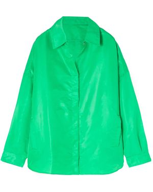 Frankie Shop Long-Sleeve Button-Fastening Shirt - Green
