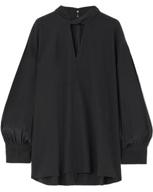 JOSEPH Cut-Out Detail Blouse - Black