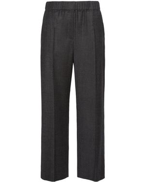 Weekend by Maxmara Stretch Wool Flannel Trousers - Grey