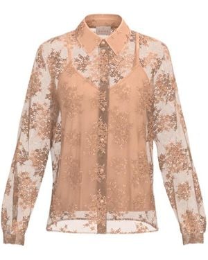 Marella Chantilly Lace Shirt - Natural