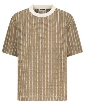 Jil Sander Striped T-Shirt - Natural