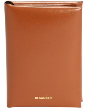 Jil Sander Folded Passport Holder - Brown