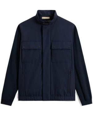 Woolrich Two Layers Hybrid Flap-Pocket Jacket - Blue