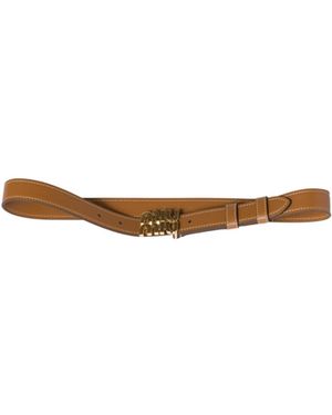 Miu Miu Logo-Lettering Buckle Belt - White