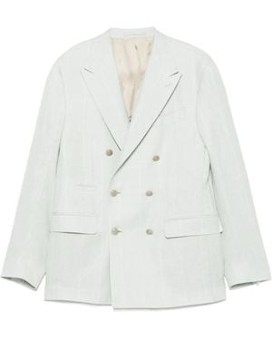 Eleventy Double-Breasted Blazer - White