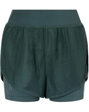 On Shoes Mesh Sports Shorts - Green