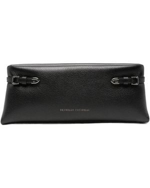 Brunello Cucinelli Leather Clutch Bag - Black