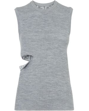 Fendi Sleeveless Reversible Knitted Top - Grey