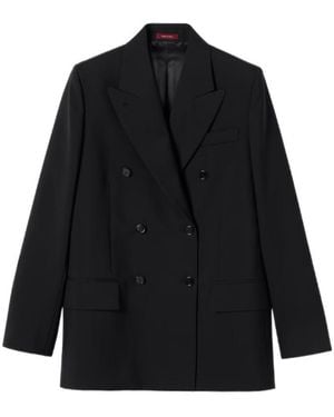 Gucci Double-Breasted Wool Jacket - Black