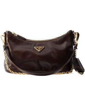 Prada Leather Shoulder Bag - Brown