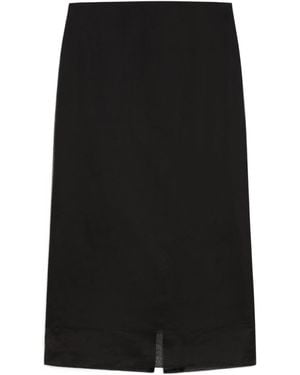 Sportmax Zip Detailed High Waist Skirt - Black
