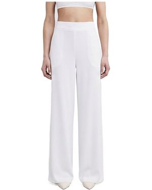 Patrizia Pepe Palazzo Crêpe Pants - White