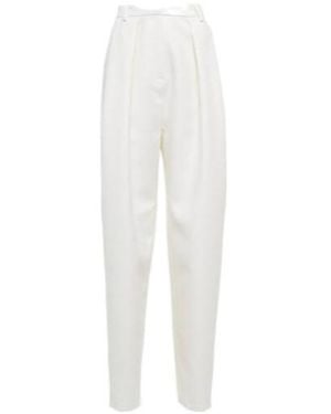 Magda Butrym Silk And Wool Tapered Pants - White