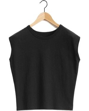 Lemaire Crewneck Sleeveless Jersey T-Shirt - Black
