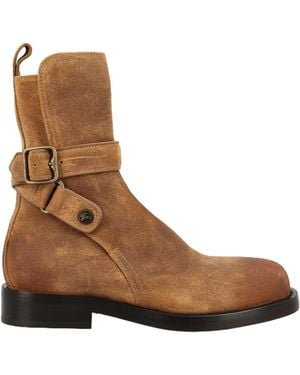 Burberry Buckle-Detailed Ankle Boots - Brown