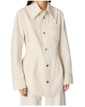 Bottega Veneta Long Sleeved Denim Shirt - Natural