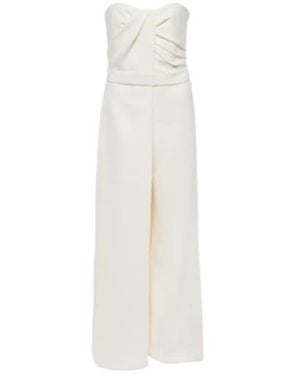 Safiyaa Bridal Remi Draped Jumpsuit - White