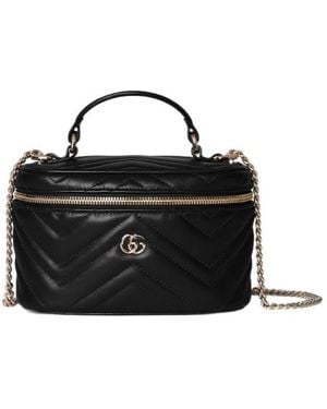 Gucci Gg Marmont Mini Vanity Bag - Black