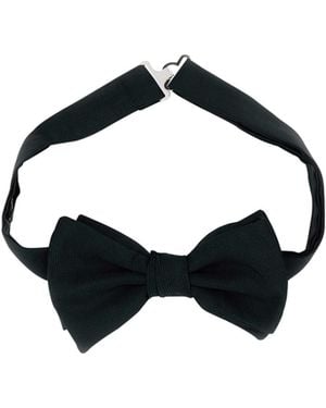 Giorgio Armani Ribbed Bow Tie - Black