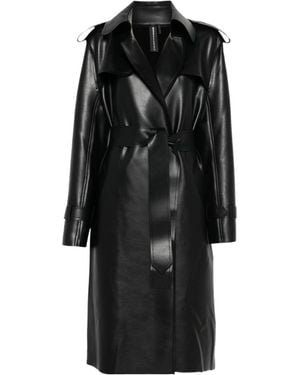 Norma Kamali Belted Trench Coat - Black