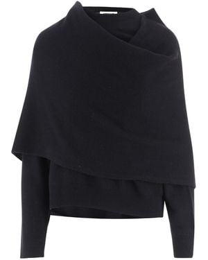 DARKPARK Addison Draped Knitted Top - Blue