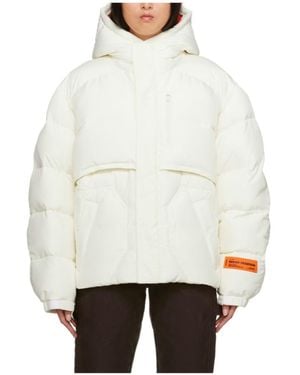 Heron Preston Long Sleeve Down Jacket - White