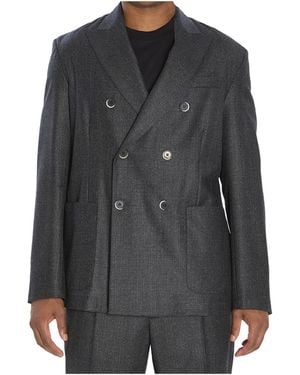 Barena Single-Breasted Tailored Blazer - Grey