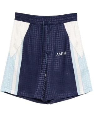Amiri Ma Quad Drawstring Print Shorts - Blue