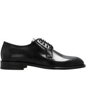 DSquared² Polished-Finish Lace-Up Derby Shoes - Black