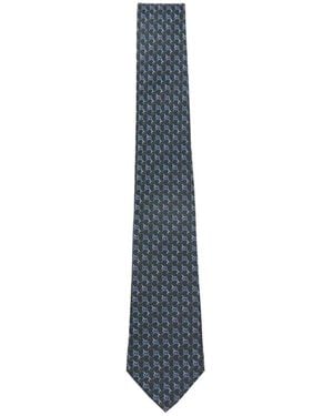 Gucci Gg Jacquard Tie - Blue