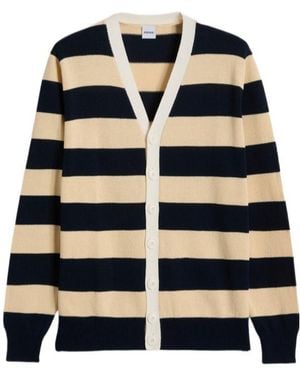 Aspesi Striped Knit Cardigan - Blue