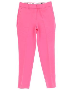 Michael Kors Michael Tailored Straight-Leg Cropped Trousers - Pink