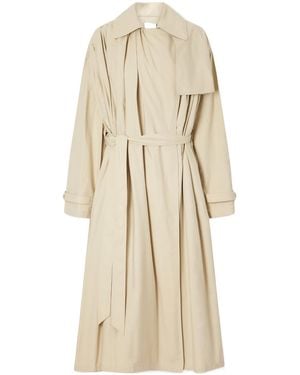 Calvin Klein Cotton Gabardine Trench Coat - Natural