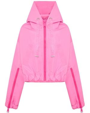 Khrisjoy Drawstring Hooded Jacket - Pink