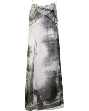Maison Margiela 'Freeze-Frame' Multicoloured Silk Blend Dress - Grey