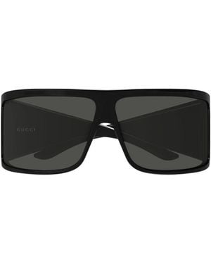 Gucci Eyewear Mask Frame Sunglasses - Black