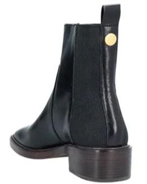 Tory Burch Square-Toe Block-Heel Ankle Boots - Black