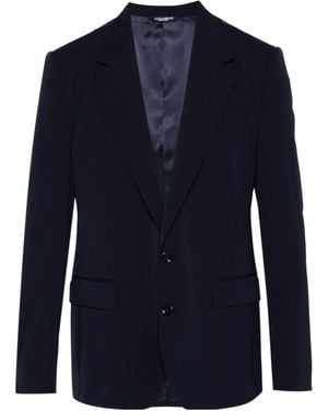 Dolce & Gabbana Single-Breasted Blazer - Blue