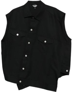Comme des Garçons Comme Des Garçons Button-Up Asymmetric Gilet - Black
