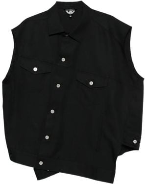 Comme des Garçons Comme Des Garçons Button-Up Asymmetric Gilet - Black